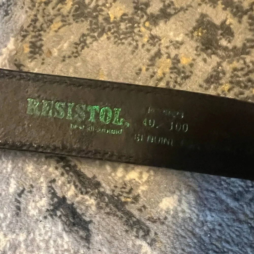 Resistol Elegant Black Embossed Western Leather Belt